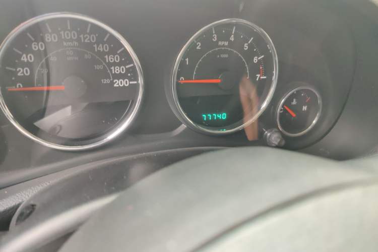 Used Jeep Wrangler 2012 3.6L Sahara two-door version Odometer Close Up