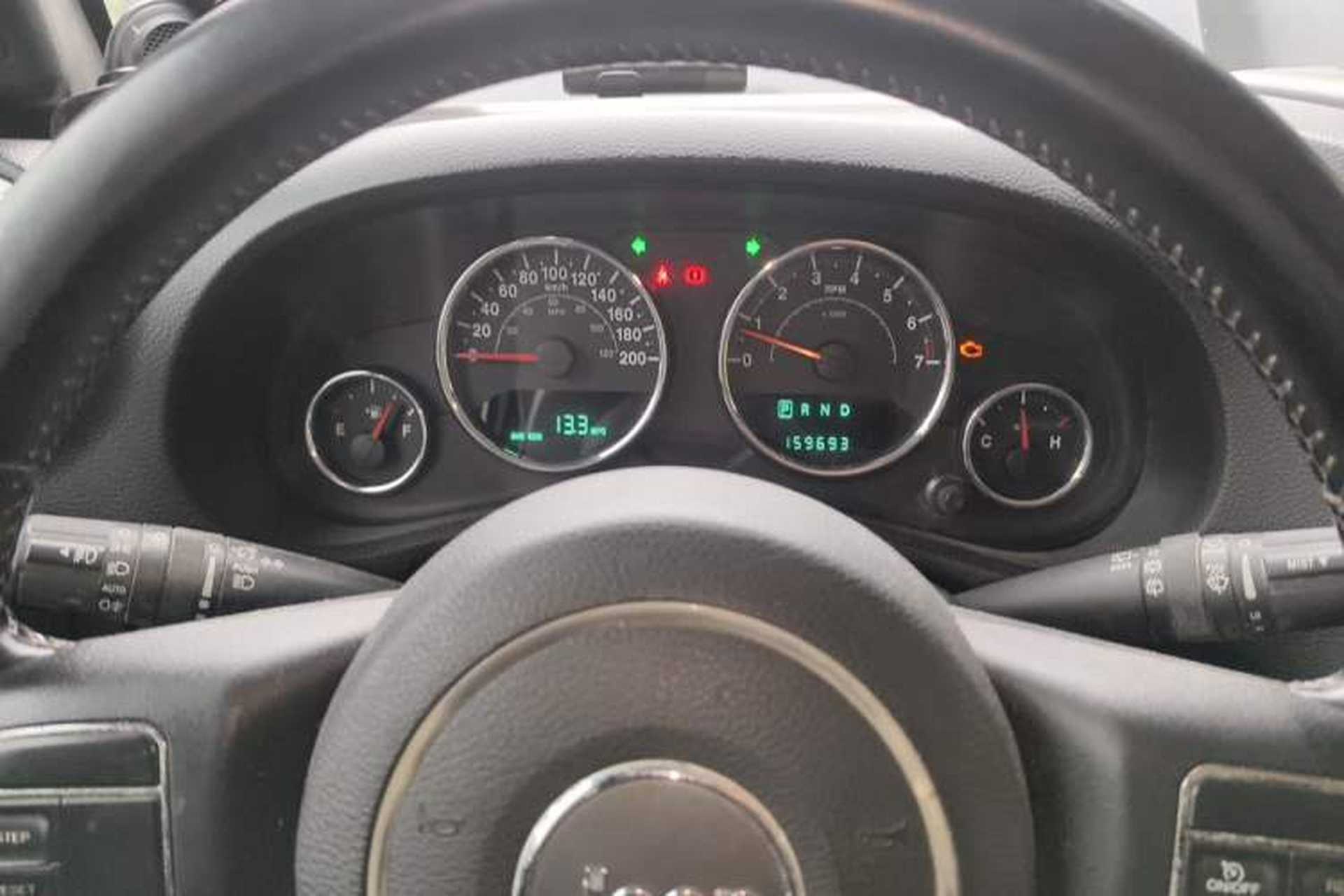 Used Jeep Wrangler 2012 3.6L Sahara Four-Door Edition Odometer Close Up
