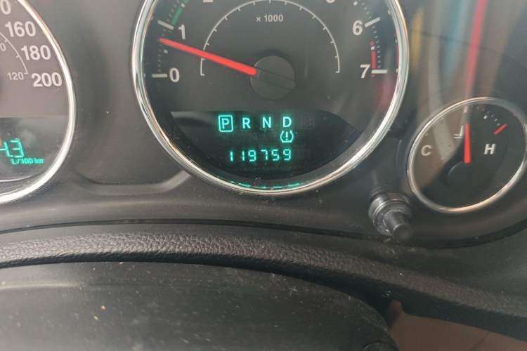 Used Jeep Wrangler 2012 3.6L Sahara two-door version Odometer Close Up