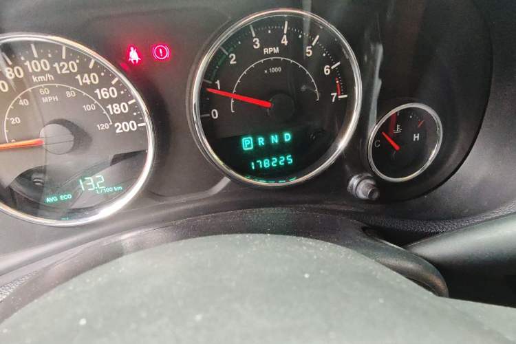 Used Jeep Wrangler 2012 3.6L Rubicon two-door model Odometer Close Up