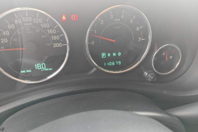 Used Jeep Wrangler 2012 3.6L Sahara two-door version Odometer Close Up