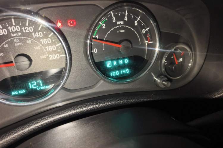 Used Jeep Wrangler 2012 3.6L Sahara two-door version Odometer Close Up