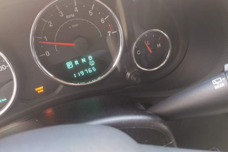 Used Jeep Wrangler 2012 3.6L Rubicon two-door model Odometer Close Up