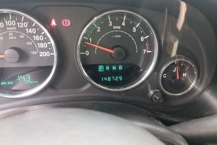 Used Jeep Wrangler 2012 3.6L Sahara Four-Door Edition Odometer Close Up
