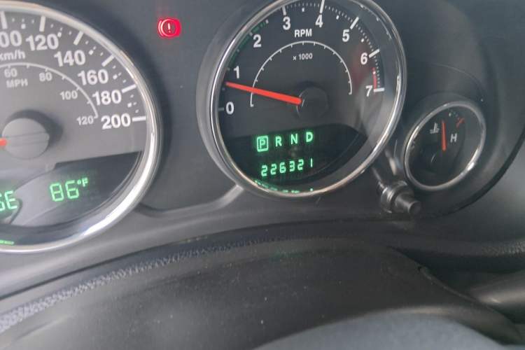 Used Jeep Wrangler 2013 3.6L Sahara Four-Door Edition Odometer Close Up