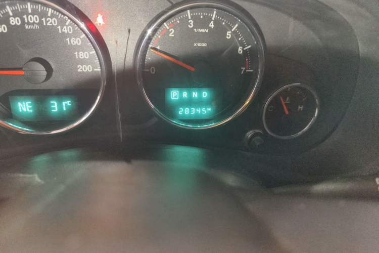 Used Jeep Wrangler 2013 3.6L Rubicon two-door version Odometer Close Up