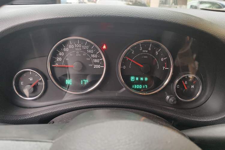 Used Jeep Wrangler 2013 3.6L Sahara two-door model Odometer Close Up
