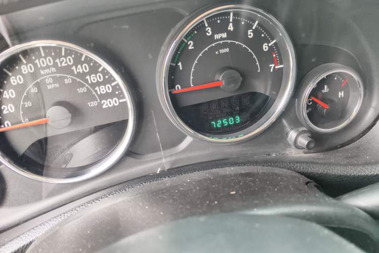 Used Jeep Wrangler 2013 3.6L Sahara two-door model Odometer Close Up