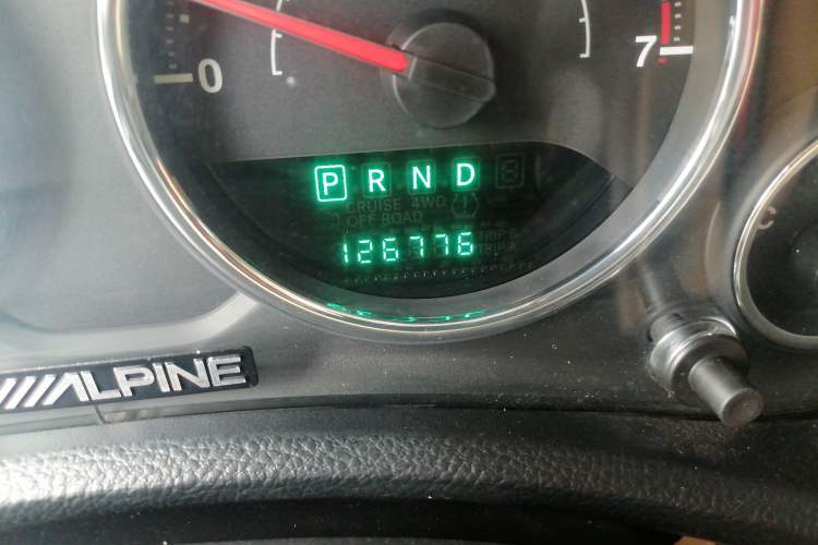 Used Jeep Wrangler 2013 3.6L Sahara Four-Door Edition Odometer Close Up