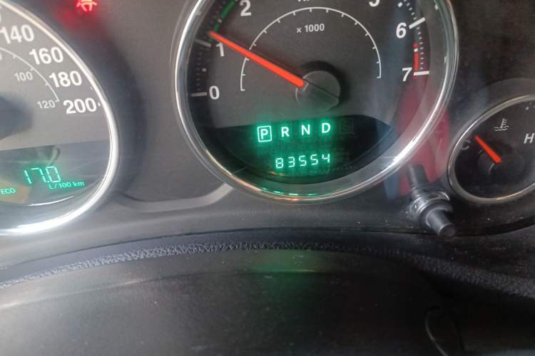 Used Jeep Wrangler 2013 3.6L Sahara two-door model Odometer Close Up