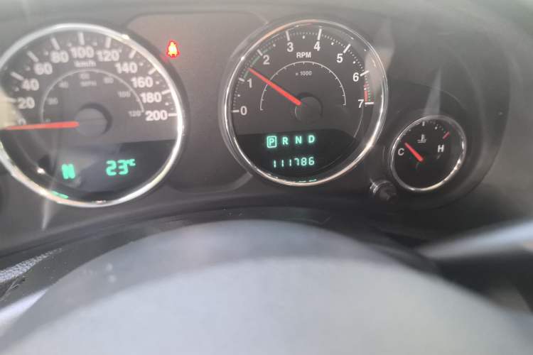 Used Jeep Wrangler 2013 3.6L Rubicon two-door version Odometer Close Up