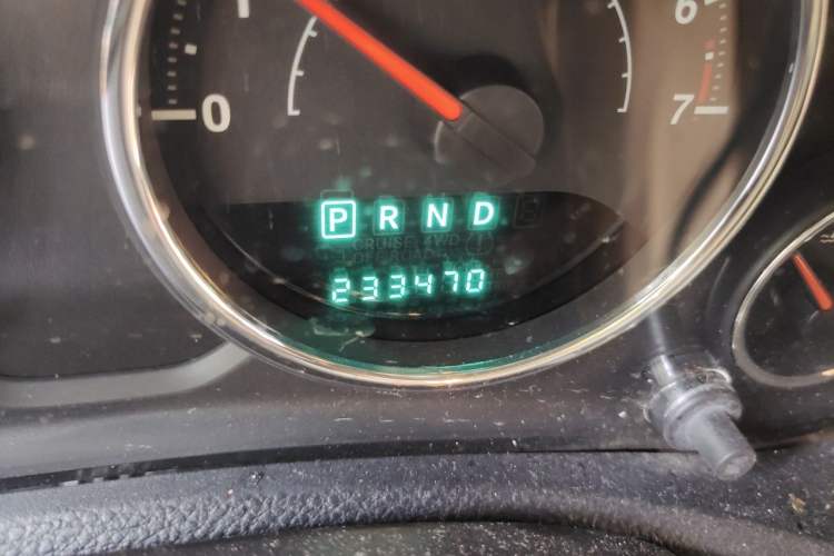 Used Jeep Wrangler 2013 3.6L Sahara two-door model Odometer Close Up