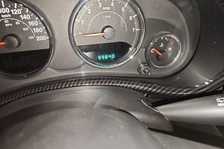 Used Jeep Wrangler 2013 3.6L Sahara two-door model Odometer Close Up