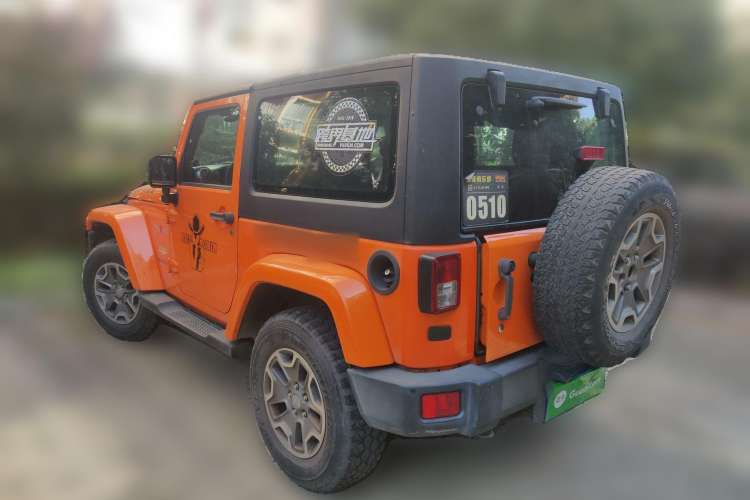 Used Jeep Wrangler 2013 3.6L Sahara two-door model Rear Left 45 Deg