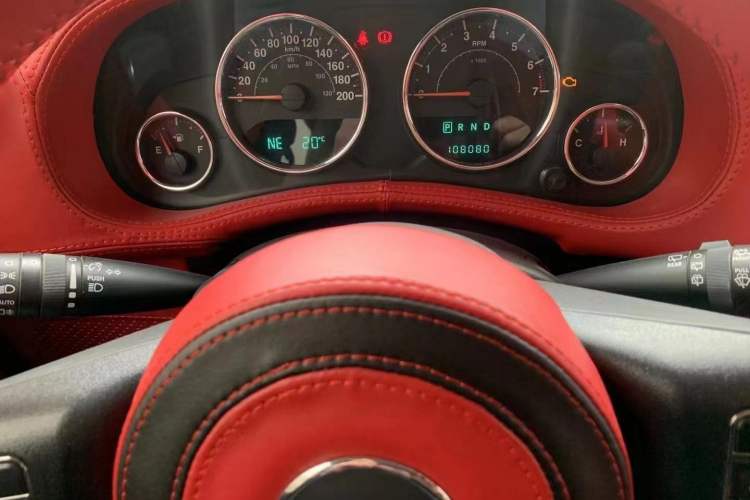 Used Jeep Wrangler 2013 3.6L Sahara two-door model Odometer Close Up