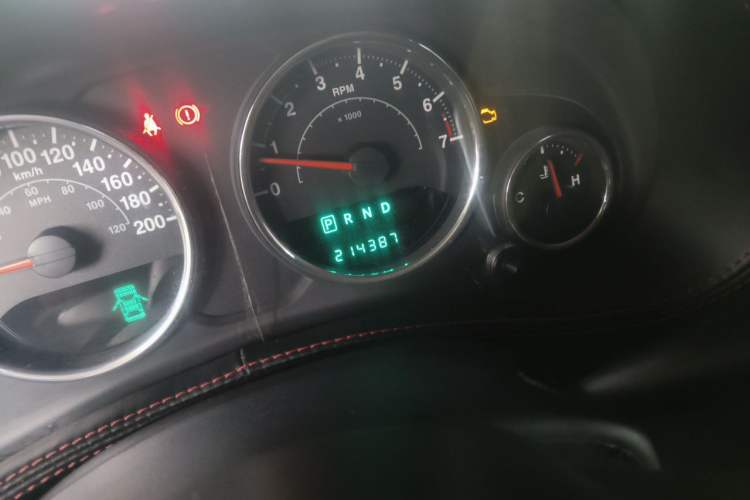 Used Jeep Wrangler 2013 3.6L Rubicon four-door model Odometer Close Up
