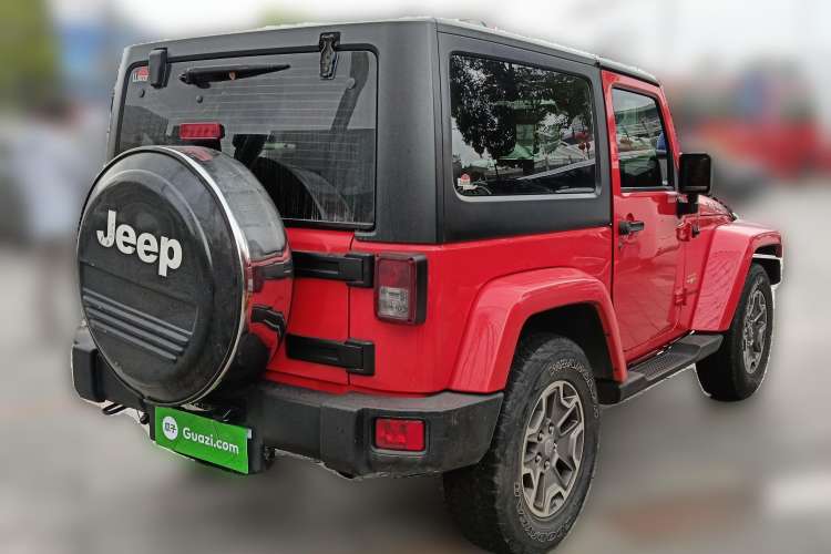 Used Jeep Wrangler 2013 3.6L Sahara two-door model Rear Right 45 Deg
