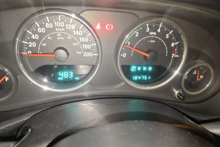 Used Jeep Wrangler 2013 3.6L Sahara Four-Door Edition Odometer Close Up