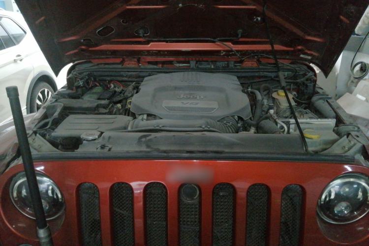 Used Jeep Wrangler 2013 3.6L Sahara two-door model Engine Bay