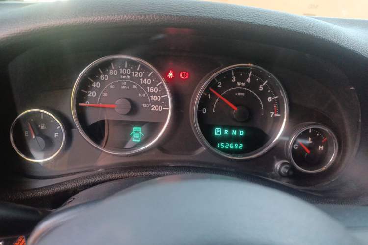 Used Jeep Wrangler  Odometer Close Up