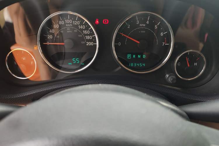Used Jeep Wrangler 2013 3.6L Sahara Four-Door Edition Odometer Close Up
