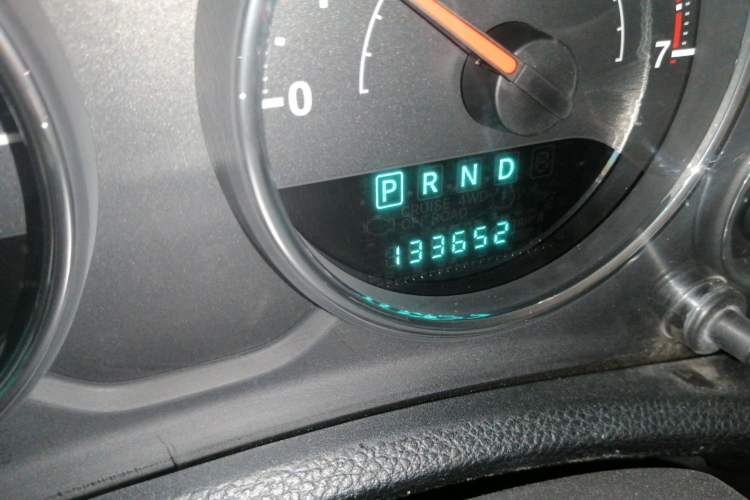 Used Jeep Wrangler 2013 3.6L Sahara two-door model Odometer Close Up