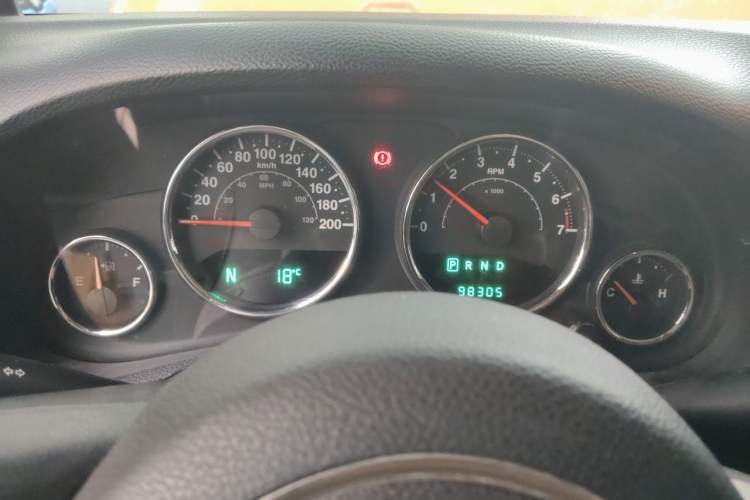 Used Jeep Wrangler 2013 3.6L Sahara two-door model Odometer Close Up