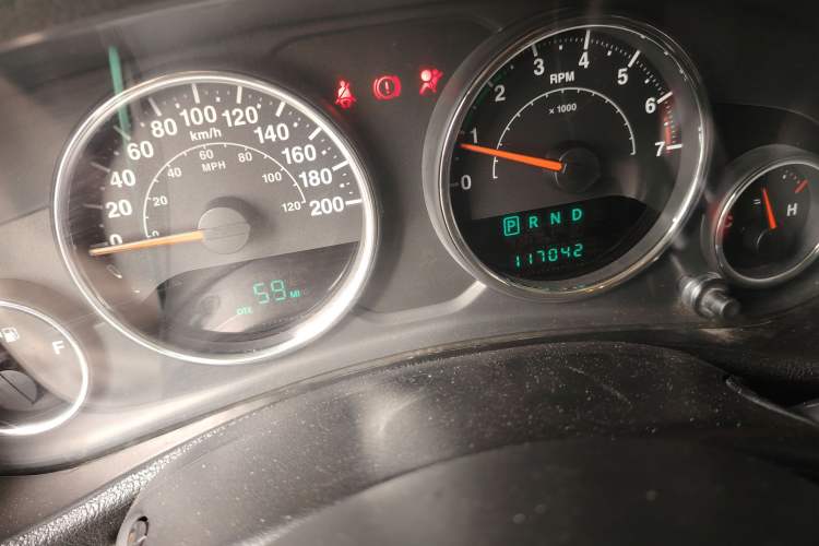 Used Jeep Wrangler 2014 3.0L Sahara Four-Door Edition Odometer Close Up