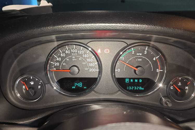 Used Jeep Wrangler 2014 2.8TD Sahara Four-Door Edition Odometer Close Up