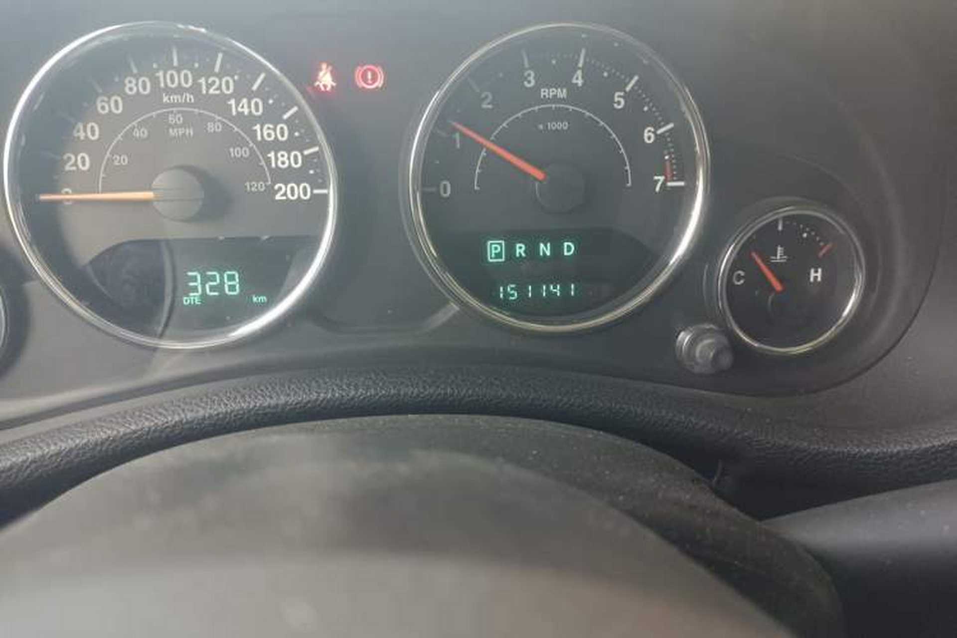 Used Jeep Wrangler 2014 3.0L Sahara Four-Door Edition Odometer Close Up