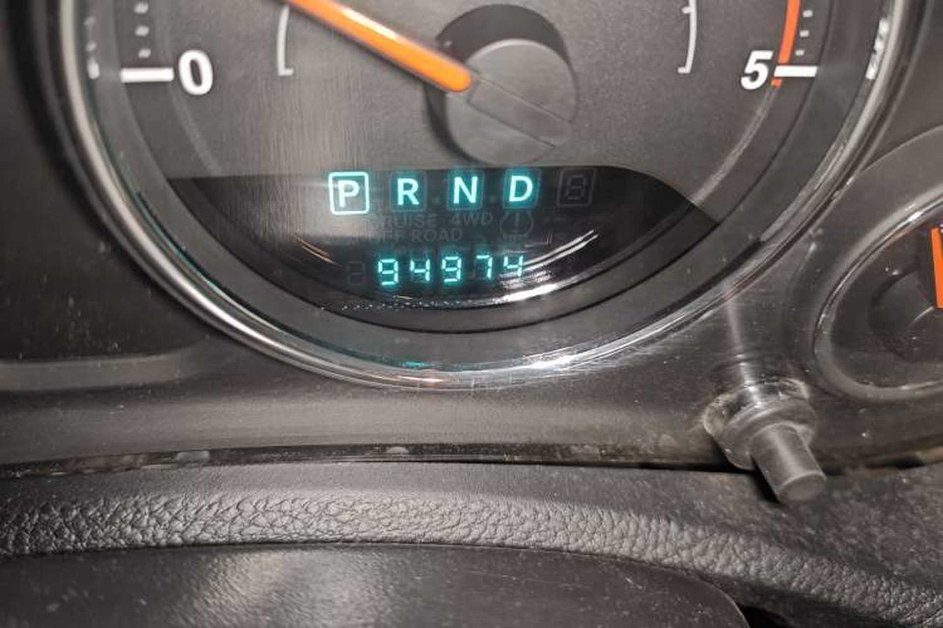 Used Jeep Wrangler 2014 2.8TD Sahara Four-Door Edition Odometer Close Up