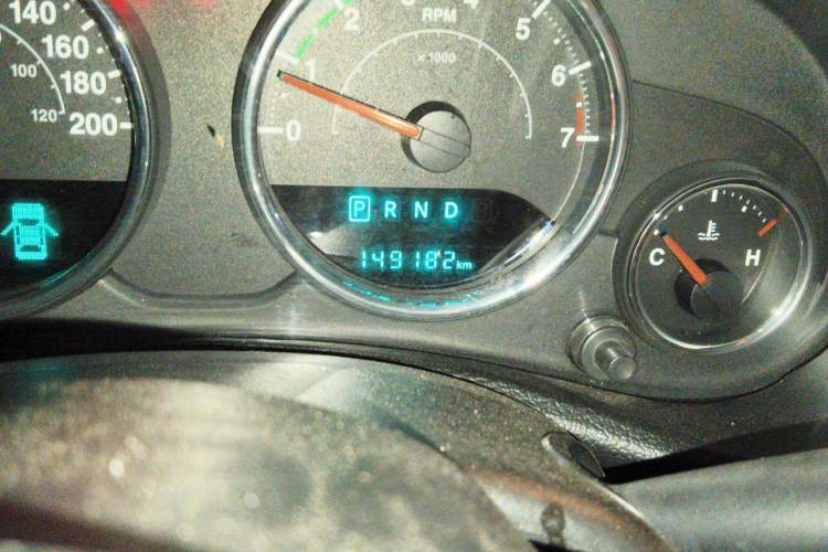 Used Jeep Wrangler 2014 3.0L Sahara Four-Door Edition Odometer Close Up