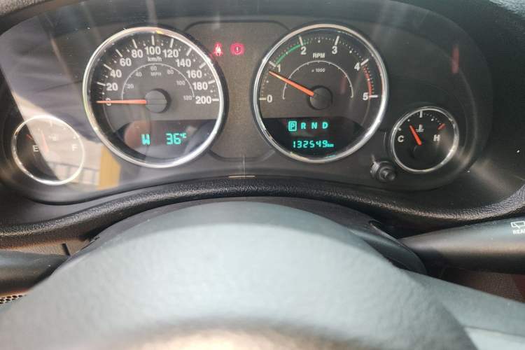Used Jeep Wrangler 2014 2.8TD Sahara Four-Door Edition Odometer Close Up