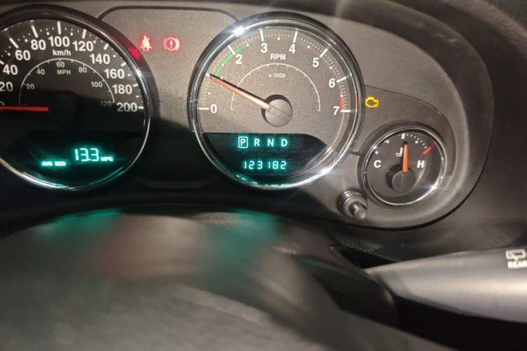 Used Jeep Wrangler 2014 3.0L Sahara Four-Door Edition Odometer Close Up