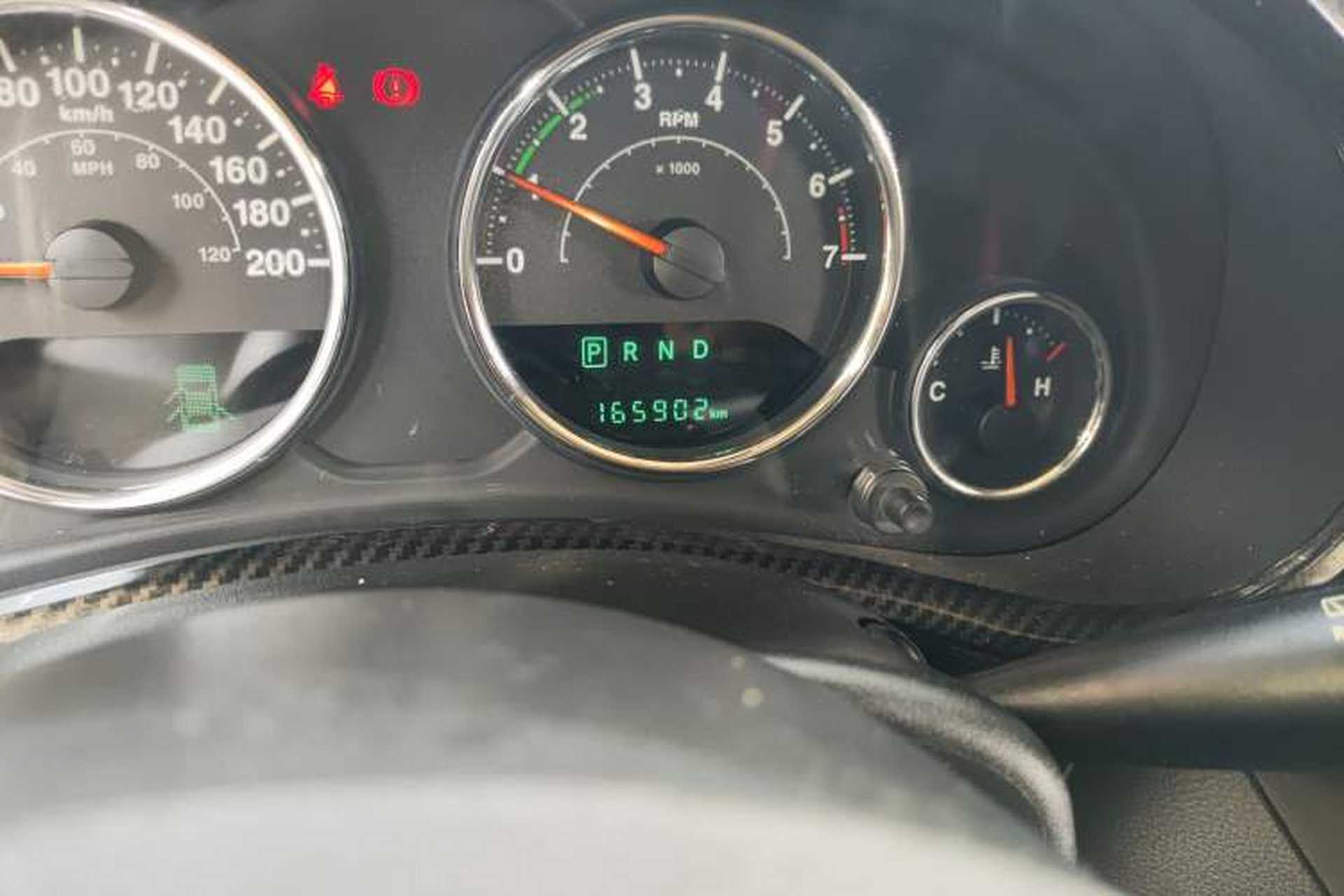 Used Jeep Wrangler 2015 3.0L Sahara Four-Door Comfort Edition Odometer Close Up