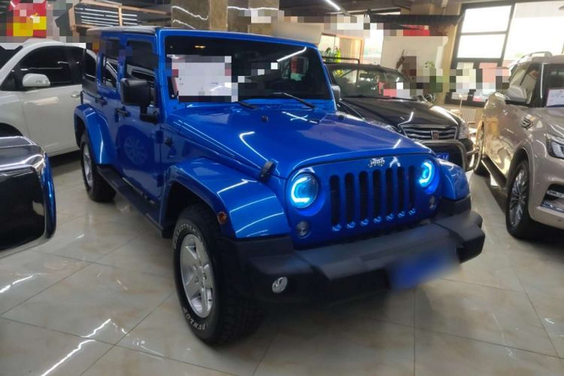 Used Jeep Wrangler 2015 2.8TD Sahara Four-Door Comfort Edition Front Right 45 Deg