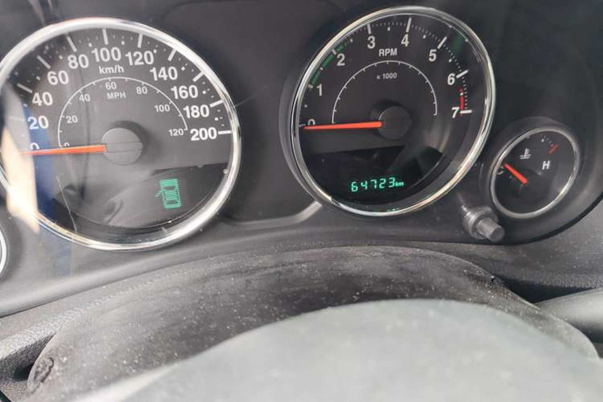 Used Jeep Wrangler 2015 3.0L Sahara Four-Door Edition Odometer Close Up