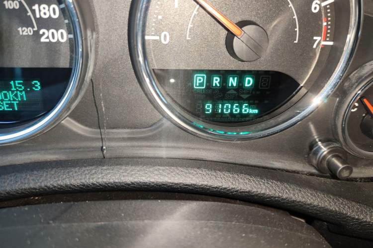 Used Jeep Wrangler 2015 3.0L Sahara Four-Door Edition Odometer Close Up