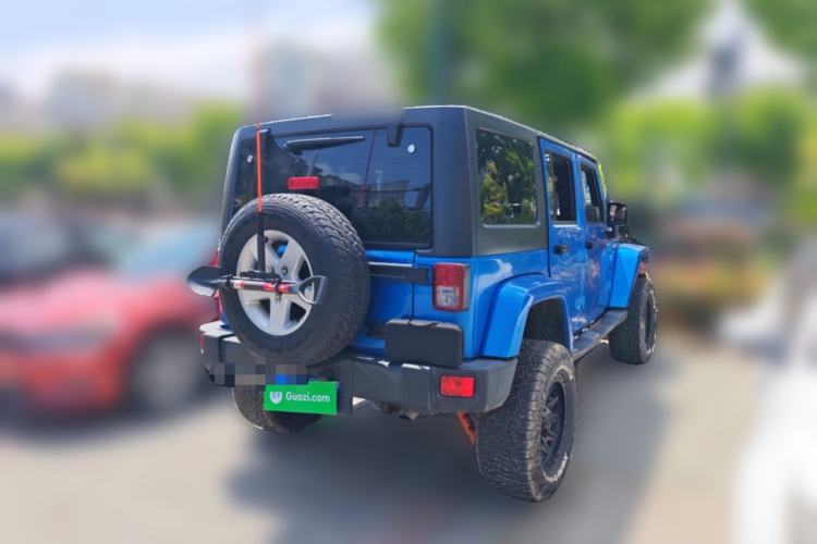 Used Jeep Wrangler 2015 2.8TD Sahara Four-Door Comfort Edition Rear Right 45 Deg