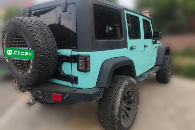 Used Jeep Wrangler 2015 2.8TD Sahara Four-Door Comfort Edition Rear Right 45 Deg