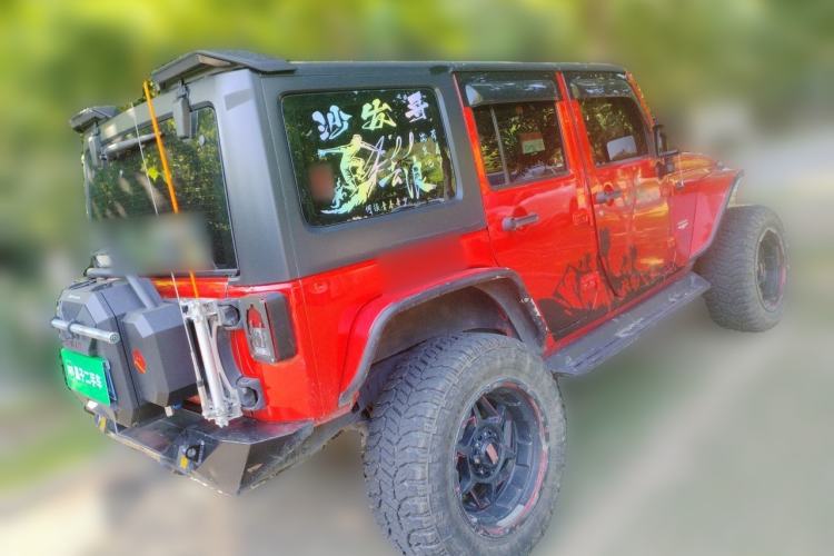 Used Jeep Wrangler 2015 2.8TD Sahara Four-Door Comfort Edition Rear Right 45 Deg