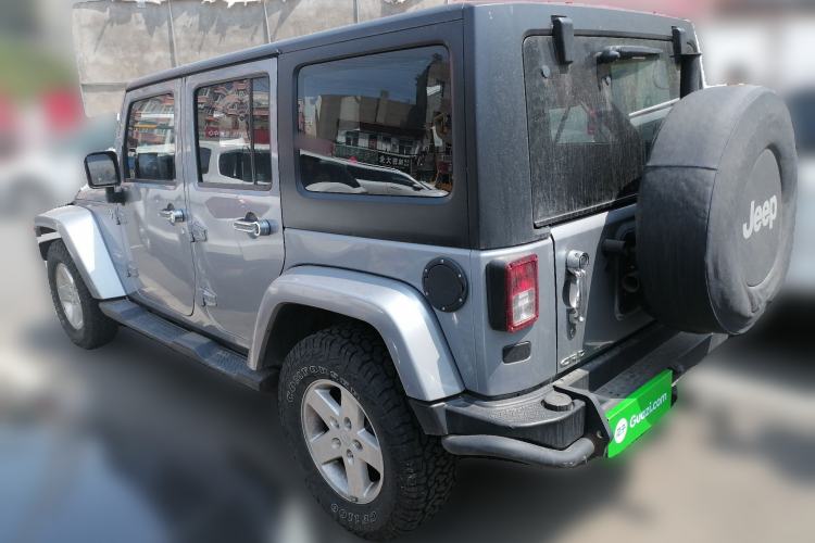 Used Jeep Wrangler 2015 2.8TD Sahara Four-Door Comfort Edition Rear Left 45 Deg