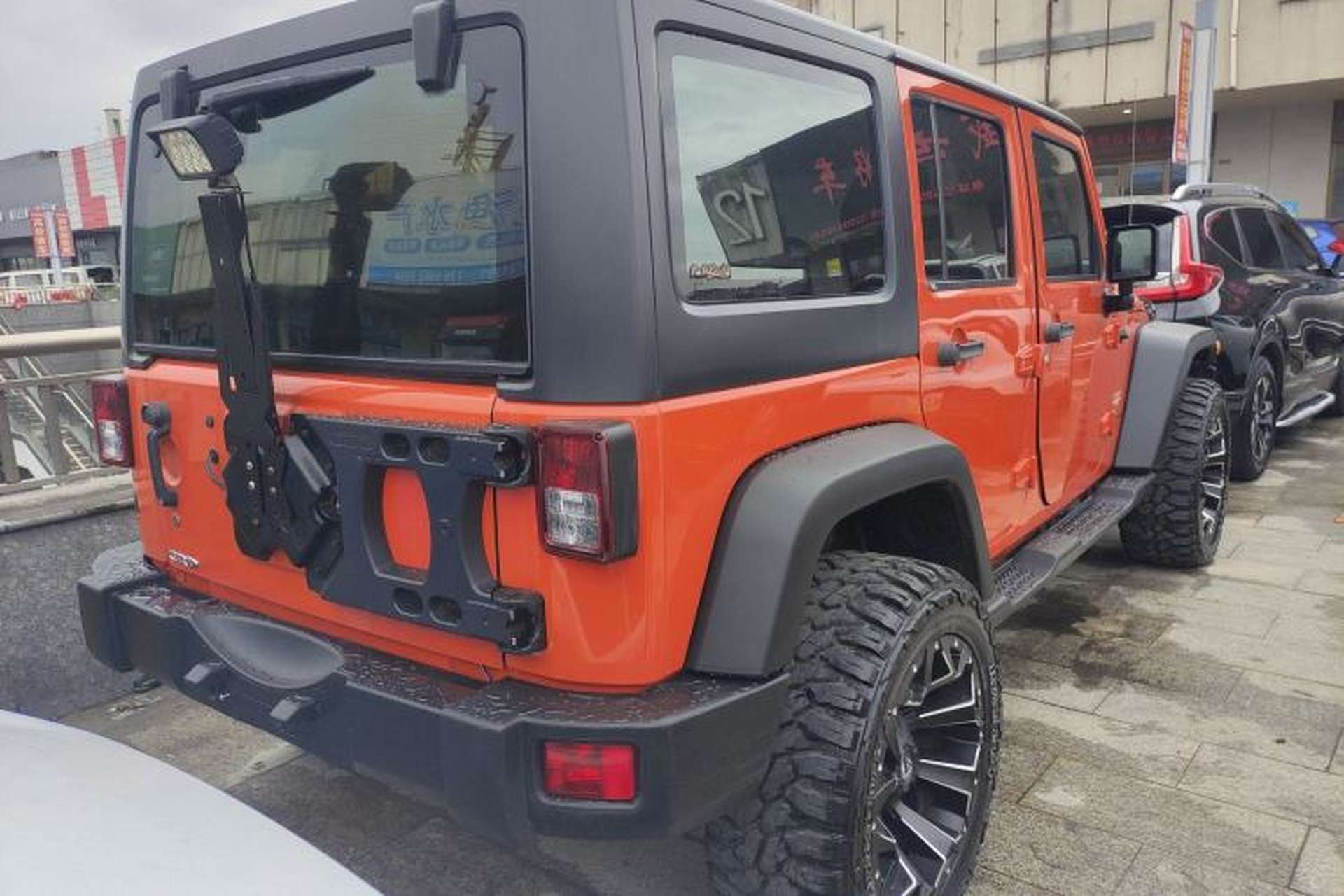 Used Jeep Wrangler 2015 2.8TD Sahara Four-Door Edition Rear Right 45 Deg