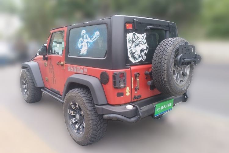 Used Jeep Wrangler 2015 3.6L Rubicon two-door model Rear Left 45 Deg
