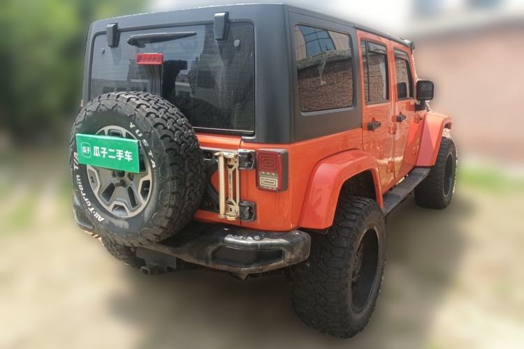 Used Jeep Wrangler 2015 2.8TD Sahara Four-Door Comfort Edition Rear Right 45 Deg