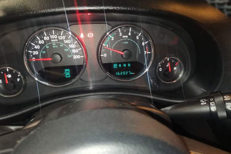 Used Jeep Wrangler 2017 3.0L Sahara Four-Door Comfort Edition Odometer Close Up