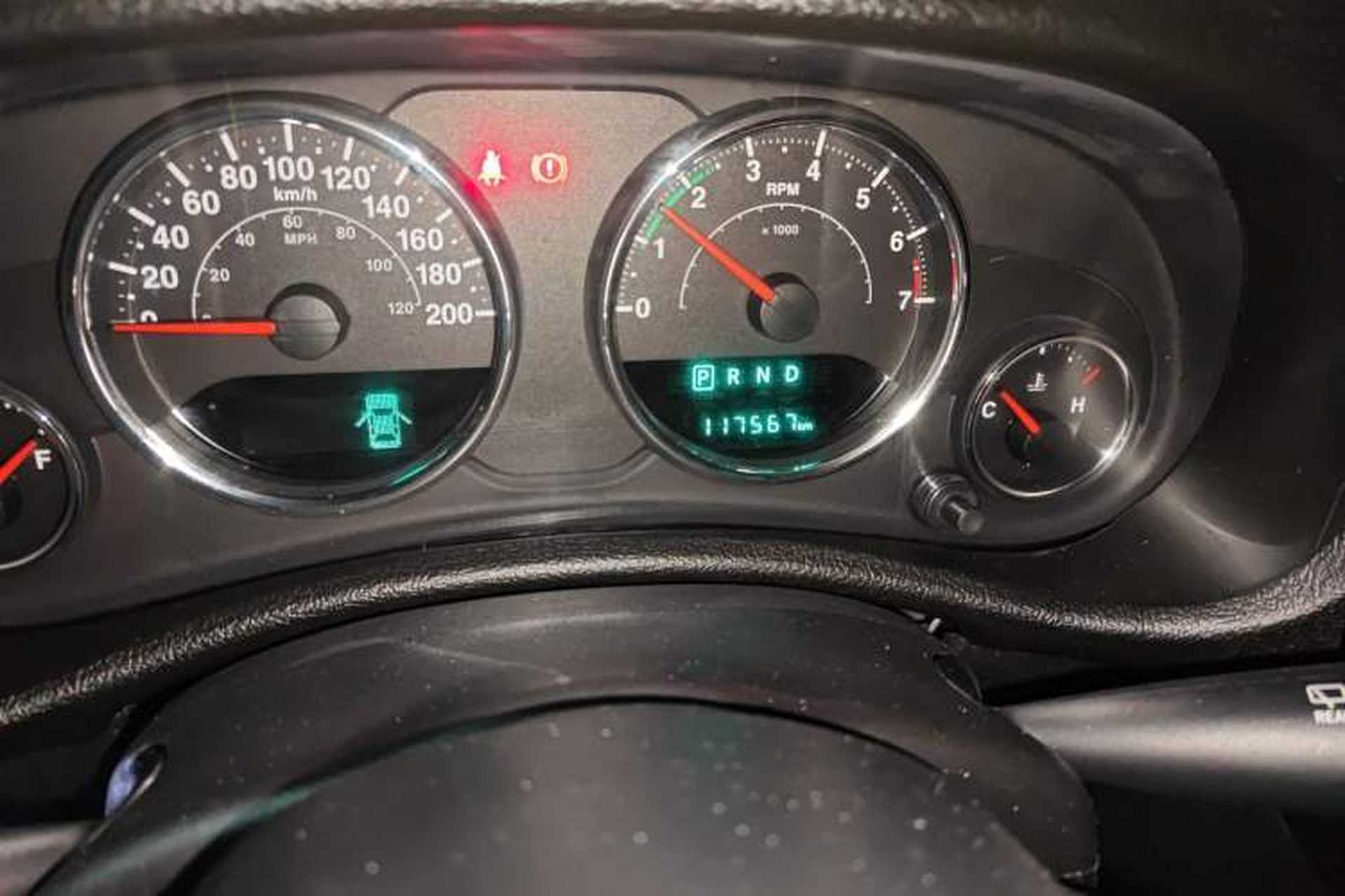 Used Jeep Wrangler 2017 3.0L Sahara Four-Door Comfort Edition Odometer Close Up