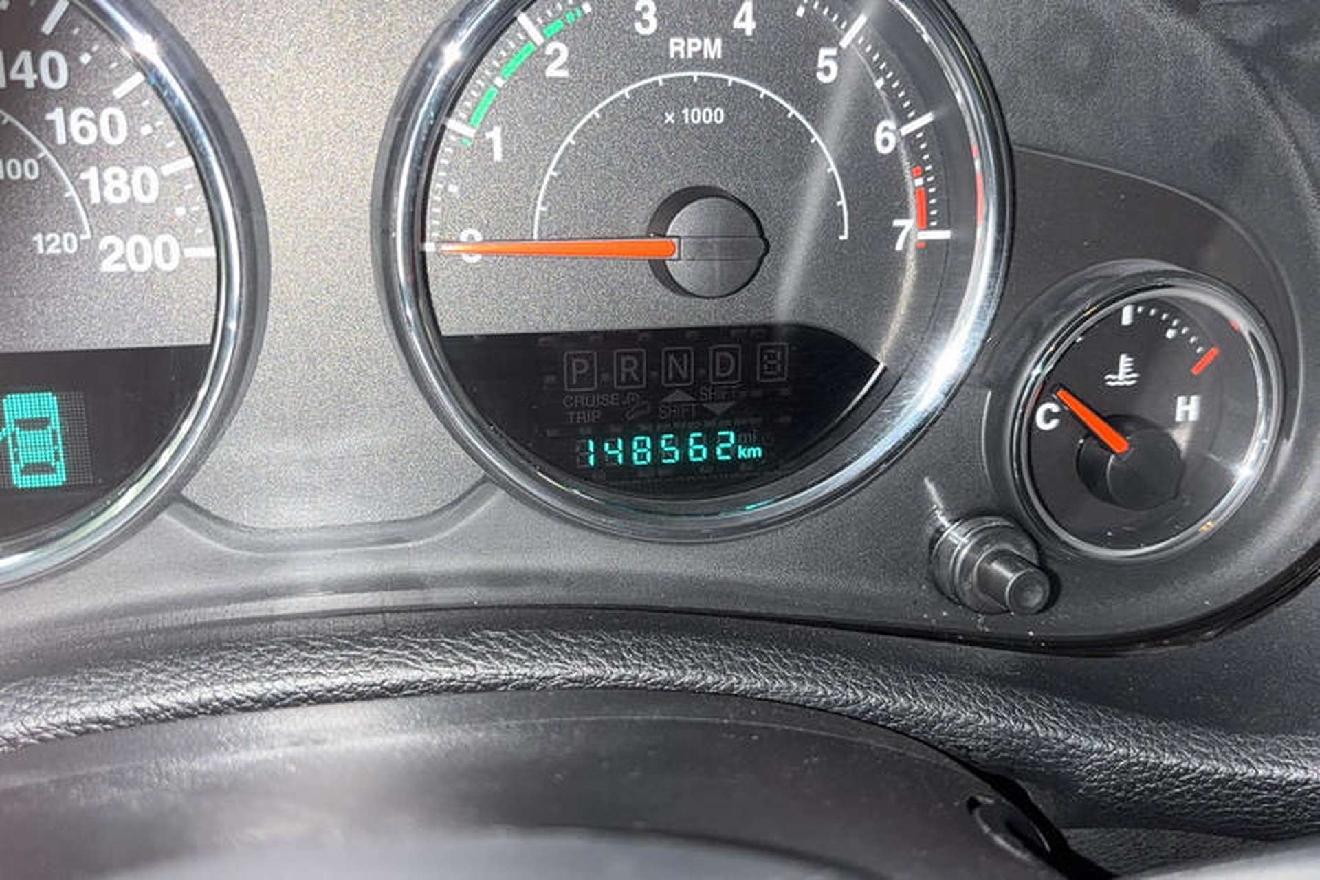 Used Jeep Wrangler 2017 3.0L Sahara Four-Door Comfort Edition Odometer Close Up