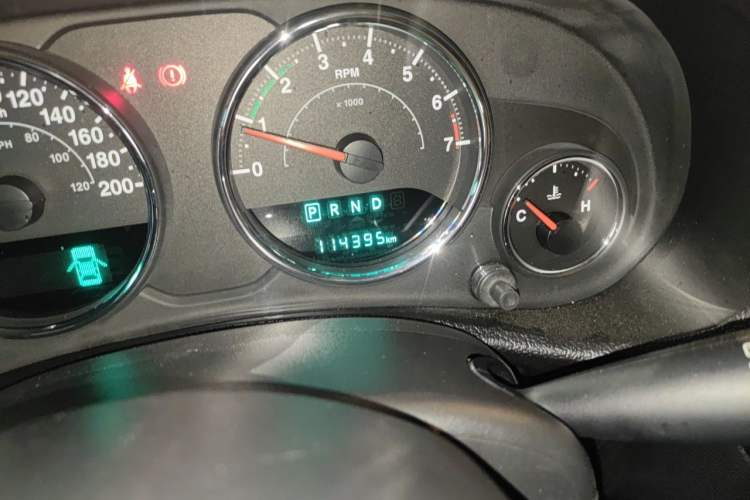 Used Jeep Wrangler 2017 3.0L Sahara Four-Door Comfort Edition Odometer Close Up