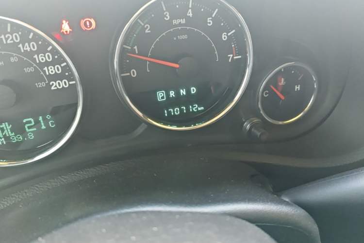 Used Jeep Wrangler  Odometer Close Up